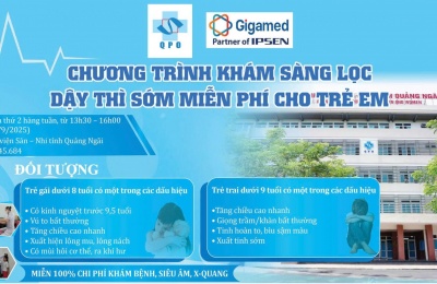 Khám sàng lọc miễn phí dậy thì sớm ở trẻ em.